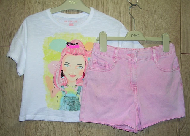 NEXT TU GAP BLUEZOO etc Girls Pink Summer Bundle Tops Shorts Dress Age 8-9 134cm 2