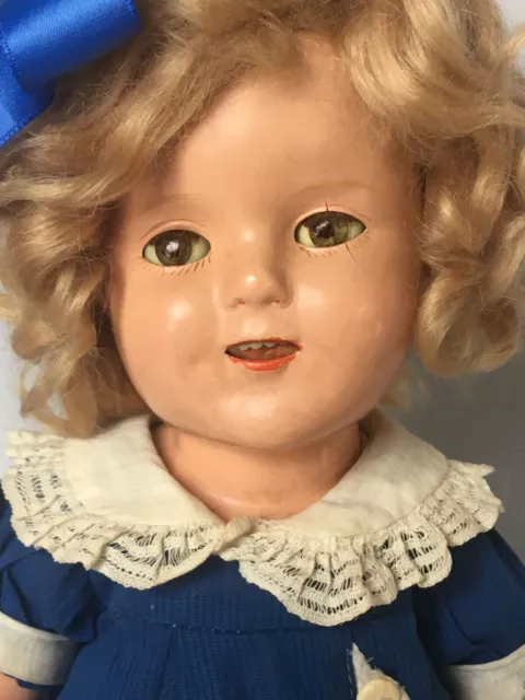 Vintage 1934  Ideal Shirley Temple composition Doll 16"  .