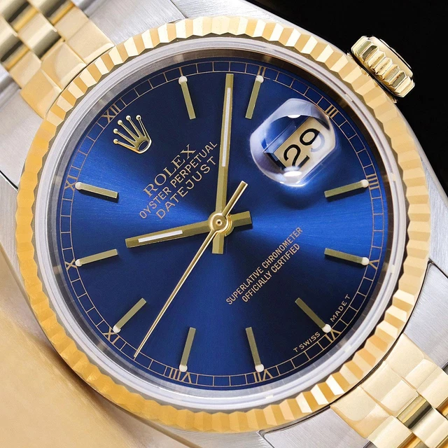 REGENT Orologio Automatico Da Uomo In Acciaio Inox Con Quadrante Blu E Lente D'Ingrandimento Data, 10 Bar, 41 Mm F-1641