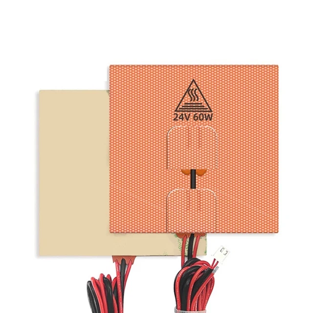 Silicone Chauffage Coussinet Tapis Flexible for Imprimante Lit 100x100mm 1pc 3
