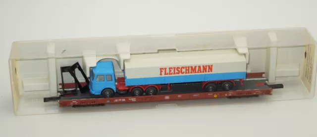 Fleischmann H0 5272 rollende Landstraße RoLa mit LKW