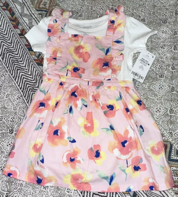 Carter’s Baby Girl 2-Piece Bodysuit & Floral Dress Set 12 Months