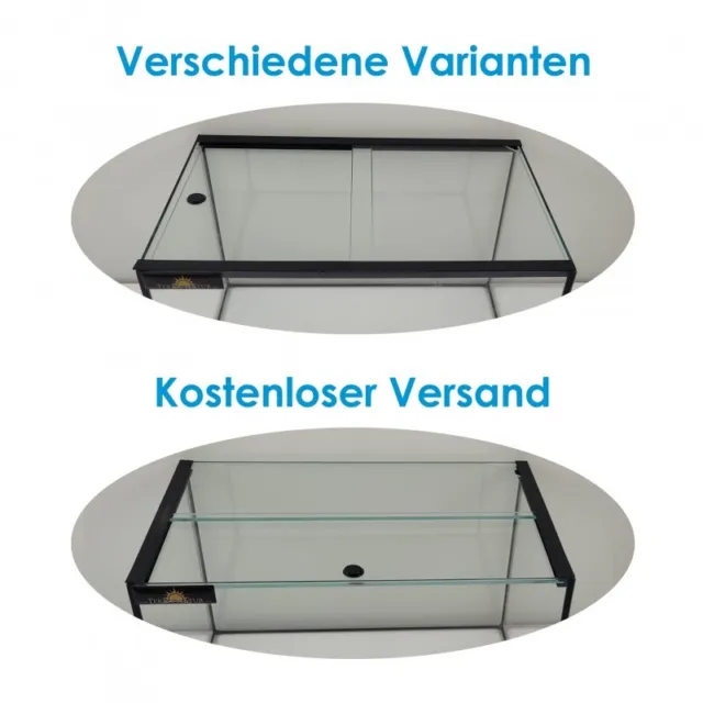 Glas-Schiebeabdeckung  100x50cm für Aquarien & Terrarien Abdeckung Aquarium Glas