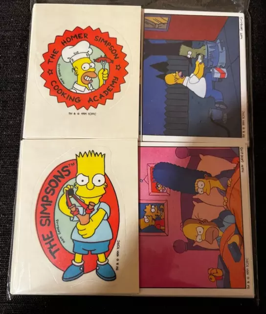 Lot Collector 111 Stickers Vignettes Panini The Simpsons Century Fox 1991 Rare