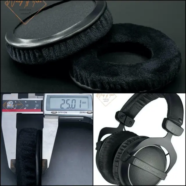 Thick Velour Velvet Ear Pads Cushion For Beyerdynamic DT 770/880/990 PRO Headset