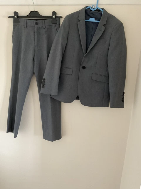 Matalan boys age 8 years grey 2 piece suit lined polyester A11