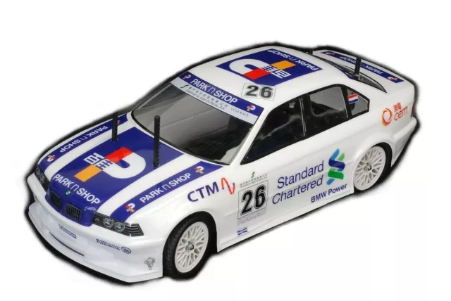 1:10 RC Clear Lexan Body Shell BMW E36 with Park N Shop Decals