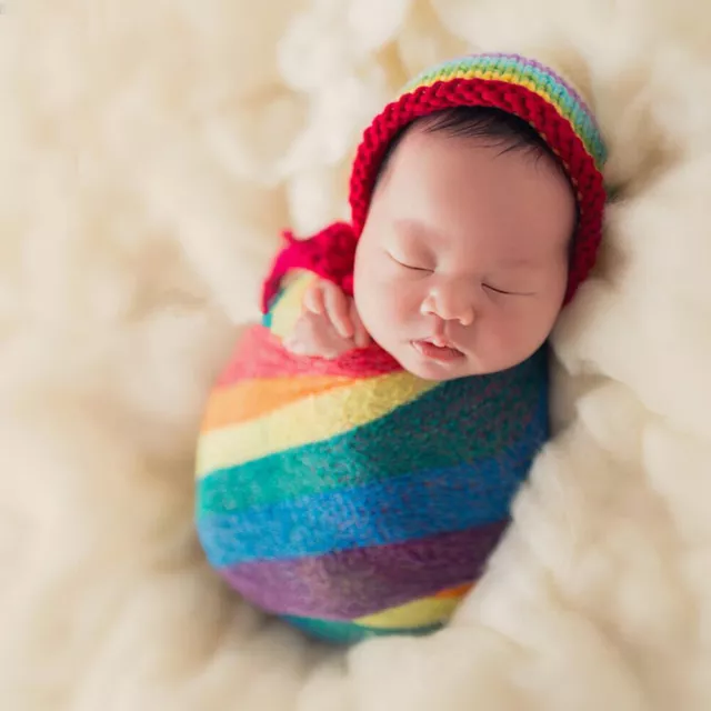 Niedliche Regenbogen Swaddle Decke - Ideal für Neugeborene