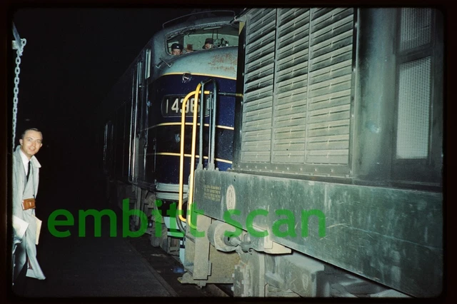 Original Slide, B&O Baltimore & Ohio EMD E8Am #1436, in 1959