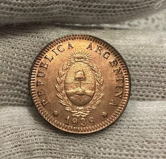 1939 Argentina 2 Centavos - Free Usa Shipping! B3487