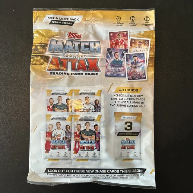 TOPPS MATCH ATTAX 2025/26 Trading Cards Mega Multipack Magazine. 48 ...