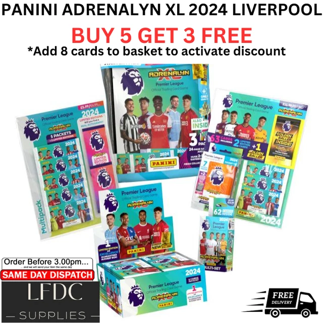 PANINI ADRENALYN XL PREMIER LEAGUE 2024 Liverpool Cards Golden Baller