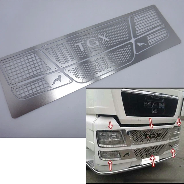 Tamiya N-Teile Reflektoren/Grill 56325 – Chromfarbenes Modellbauzubehör Aus Aluminiumlegierung
