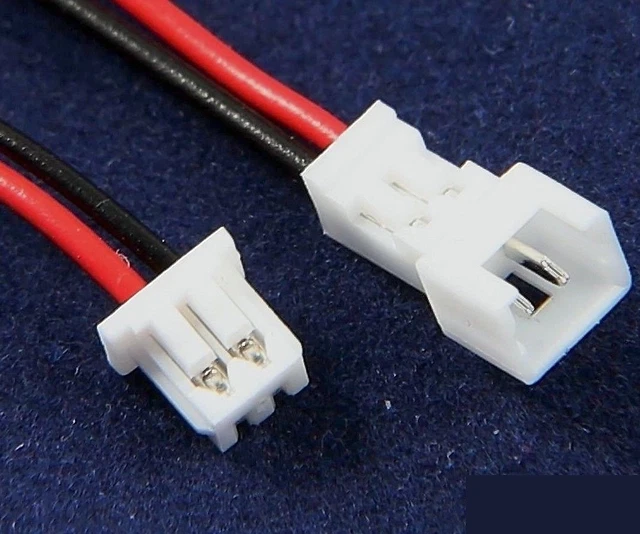 Lot De 20 Connecteurs Micro JST 1,25mm 2 Broches Avec Câbles - Neuf, Pour DIY électronique