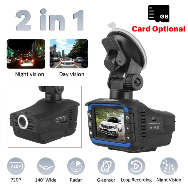 Car Dash Camera Anti Radar Laser Speed Detector DVR 1080P Recorder Video Night++