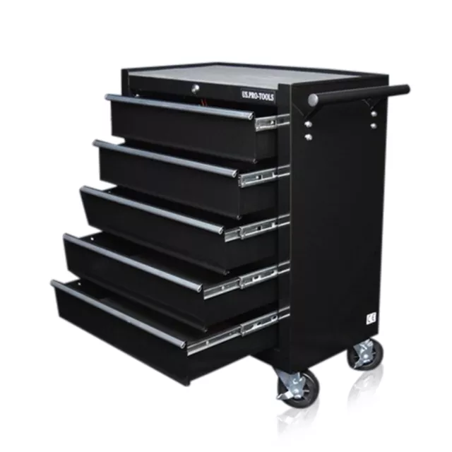 334 Us Pro Black Tools Affordable Steel Chest Tool Box Roller Cabinet 5 Drawers