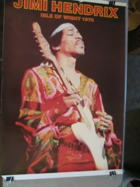 Orig Jimi Hendrix Pre Concert Advertising Poster For 1970  Isle Of Wight Concert