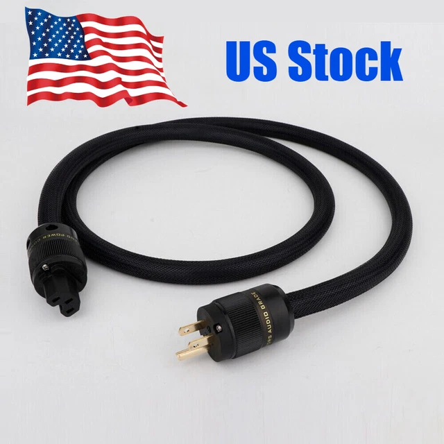 3 Pin Power Cable 10ft (3M),13 amp Computer/Monitor/PC Power Cable