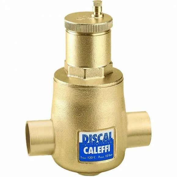 Caleffi 551035A Discal 1" x 1/2" CC Sweat Brass Air Separator