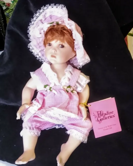 Paradise Galleries Girl doll porcelain redhead Treasury Collection Kayla 10"