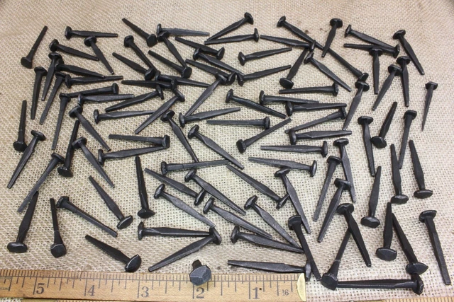 1 1/2" Rose head 100 nails square wrought iron vintage rustic Decorative look