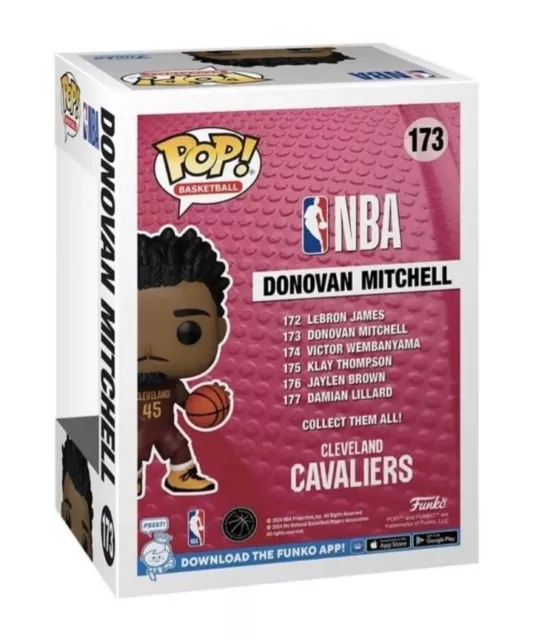 NBA CLEVELAND CAVALIERS Donovan Mitchell Funko Pop! #173 New In Box ...