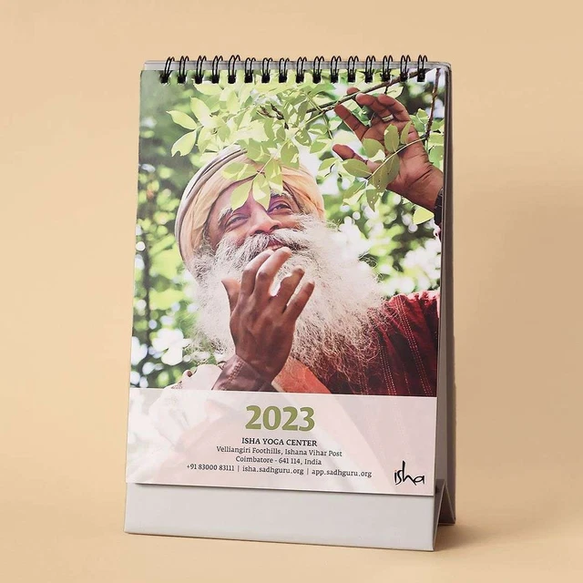 ISHA LIFE SADHGURU Table Top Calendar 2023 £10.63 PicClick UK