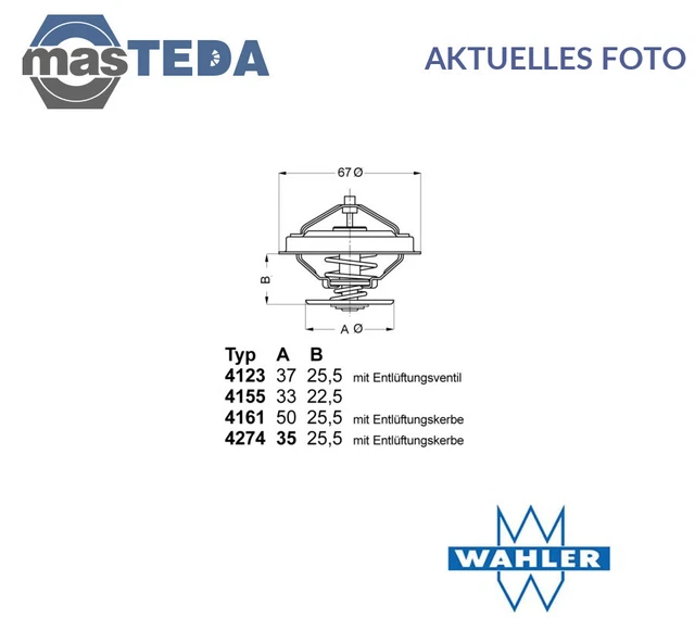 427492D Kühlflüssigkeit Kühler Thermostat Wahler Für Audi (Faw) A6,A4