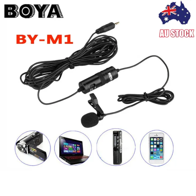 BOYA BY-M1 Omni-directional Lavalier Microphone Lapel Clip-on Condenser Mic