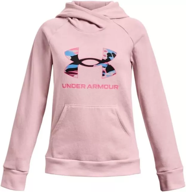 Under Armour Girls Rival Fleece Big Logo Hoodie, Youth Small