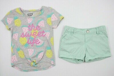 Jumping Beans Old Navy Toddler Girl 2 Piece Shorts T-Shirt Outfit Set Size 3T