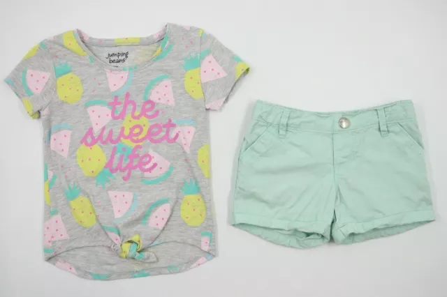 Jumping Beans Old Navy Toddler Girl 2 Piece Shorts T-Shirt Outfit Set Size 3T