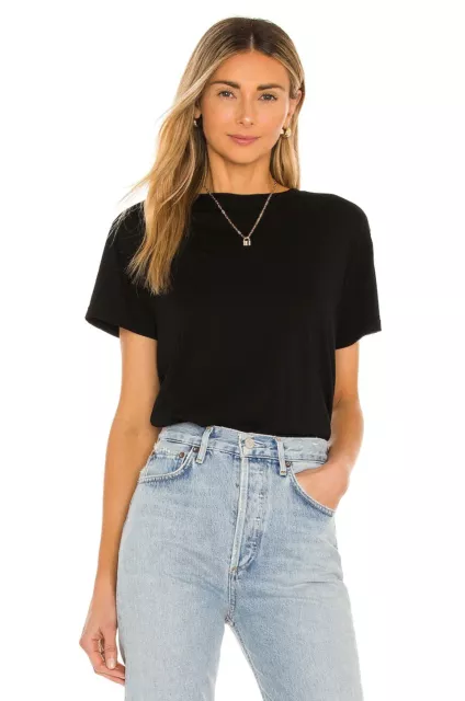 Agolde BLACK Women's Rena Boxy Tee, US Small