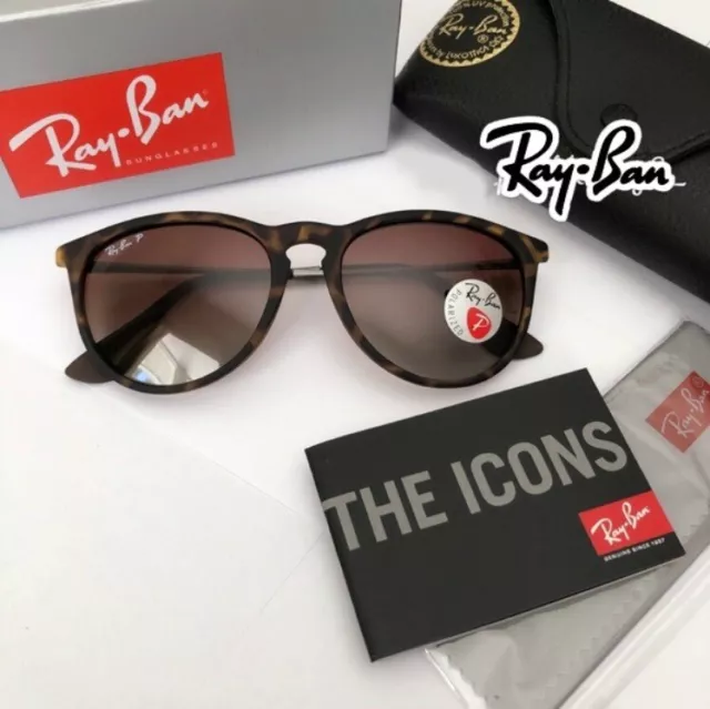 Ray-Ban Erika RB4171 Tortoise Matte / Gradient Brown Sunglasses