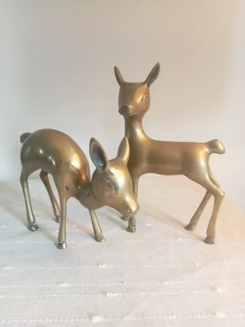Vintage Brass Deer Stag Christmas