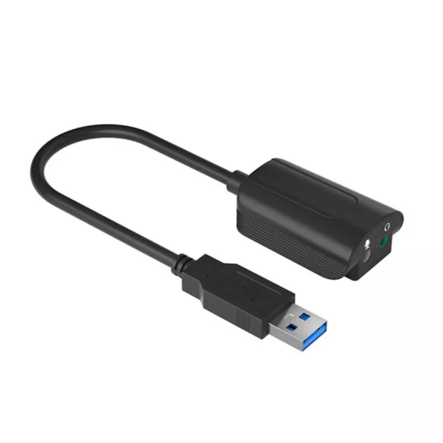 Signal Converter Wired Sound Card 7.1 USB 2.0 External Sound Card  Earphone