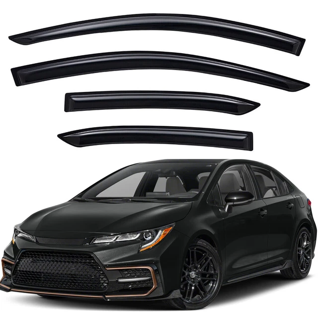 Window Visor Rain Guard Vent Shade Deflector For 2020-2023 Toyota Corolla Sedan