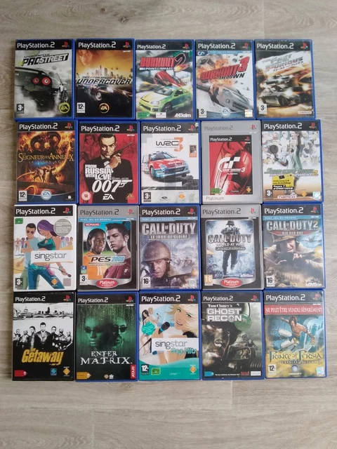 Lot de 20 jeux PS2 - Jeux vidéo