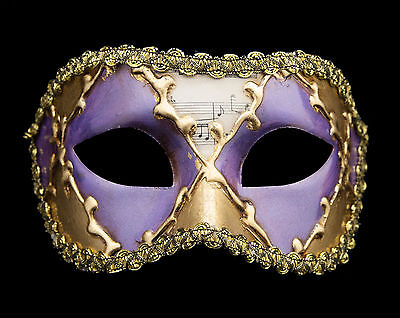 Mask Wolf from Venice Colombine Sinfonia Golden Purple For Fancy 132 V39B