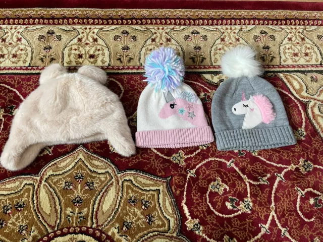 Girls Winter Hats Bundle Age 4-5 Years Old