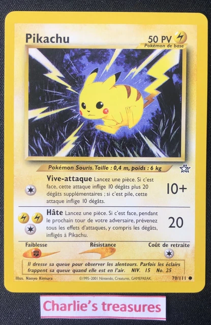 Carte Pokemon - pikachu - neo genesis - 70/111 - FR - Tbe