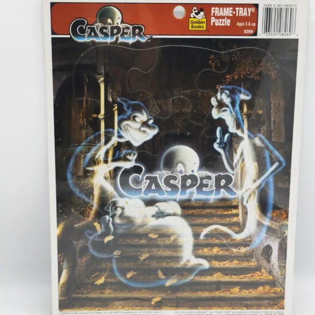 Vintage Casper 1995 Golden Books Frame Tray Puzzle Rare Sealed