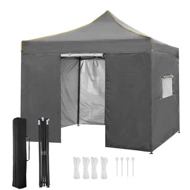 Pavillon 3x3 Wasserdicht Faltpavillon Stabil Partyzelt mit Seitenteil Gartenzelt