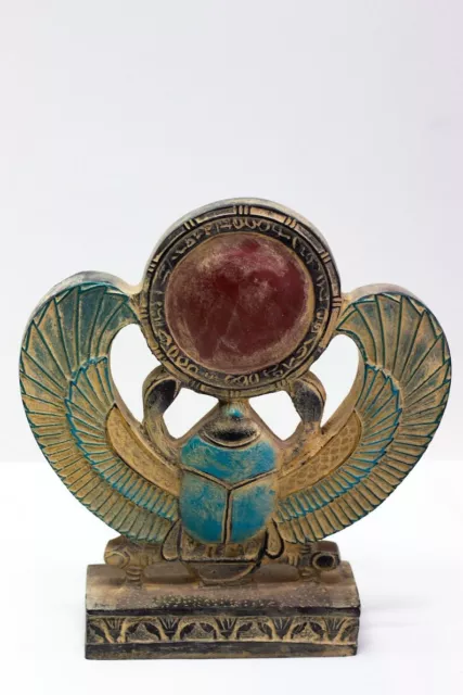 Egyptian Winged scarab, Winged scarab beetle figurine, made in Egypt with care