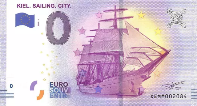 Deutschland 0-Euro Schein 2017-1 KIEL. SAILING. CITY.  >5000