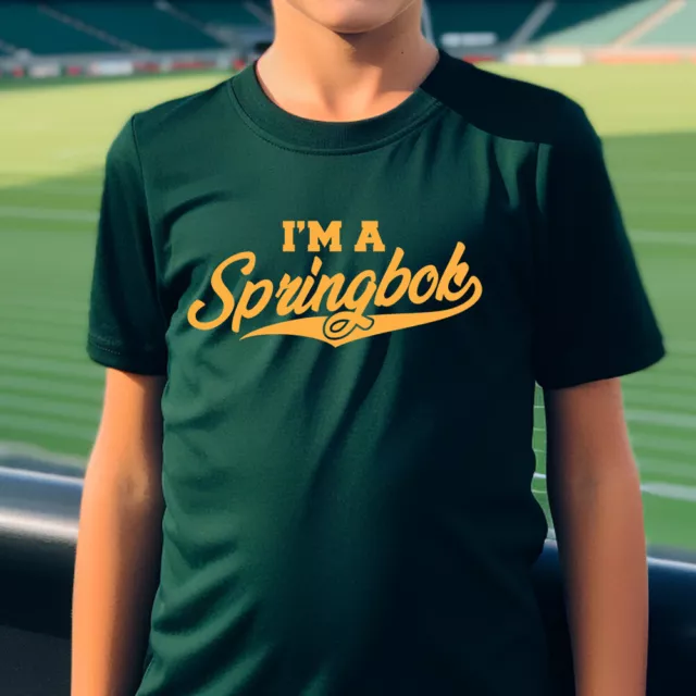 Kids I'm A Springbok T-shirt South Africa Rugby African SA Birthday Gift Top