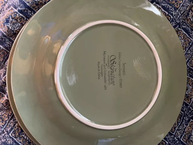 Vintage SIGNATURE SORRENTO Debby Segura Dinner Plate 11 1/4”- 2001 EUC Lot Of 2 2