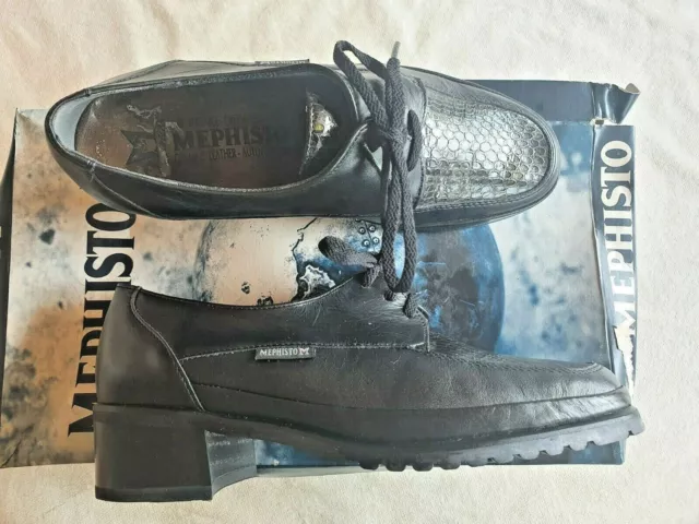 chaussures en cuir noir neuves Mephisto modèle Rica taille 35,5 (pa)