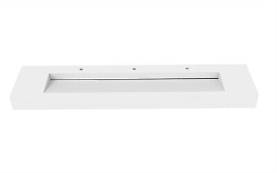 84" Solid Surface Rectangular Wall Mount Minimalist Floating Double Ramp Sink
