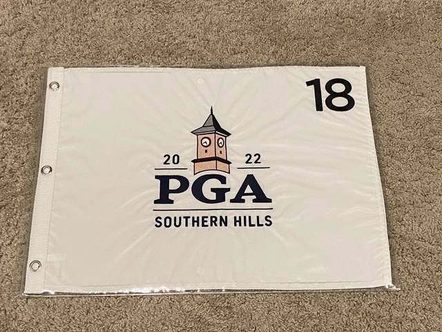 Official 2022 PGA Championship Embroidered Flag Southern Hills Justin Thomas Win